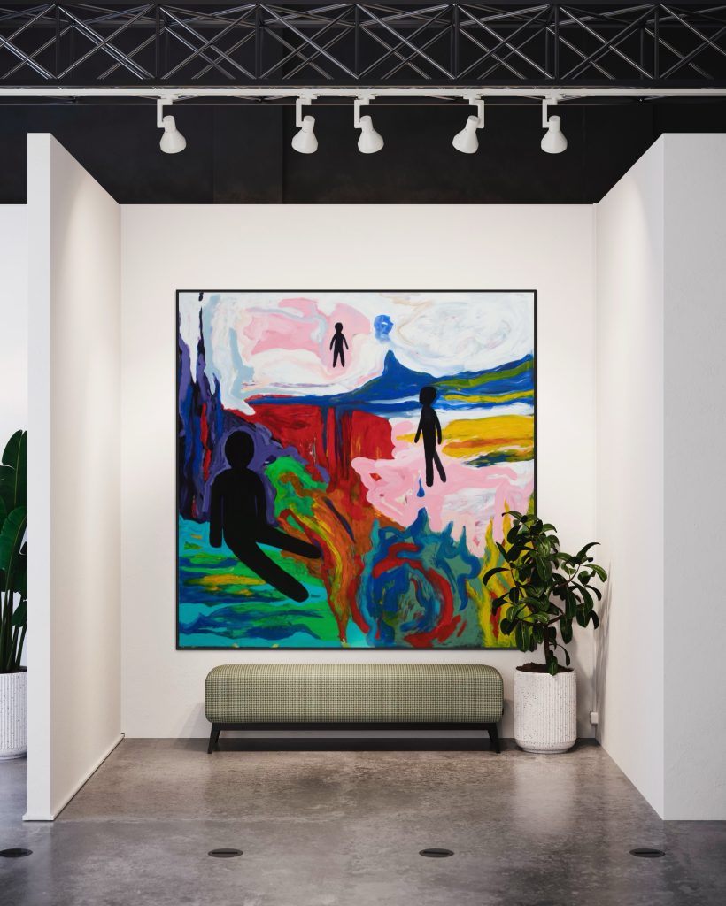 iDolly Artwork, Daria Borshch Painting, Abstract Acrylic Art, Emotional Depth in Art, Human Psyche Representation, Vibrant Art Collection, Contemporary Masterpiece, Artistic Exploration, Visual Splendor, Psychological Introspection